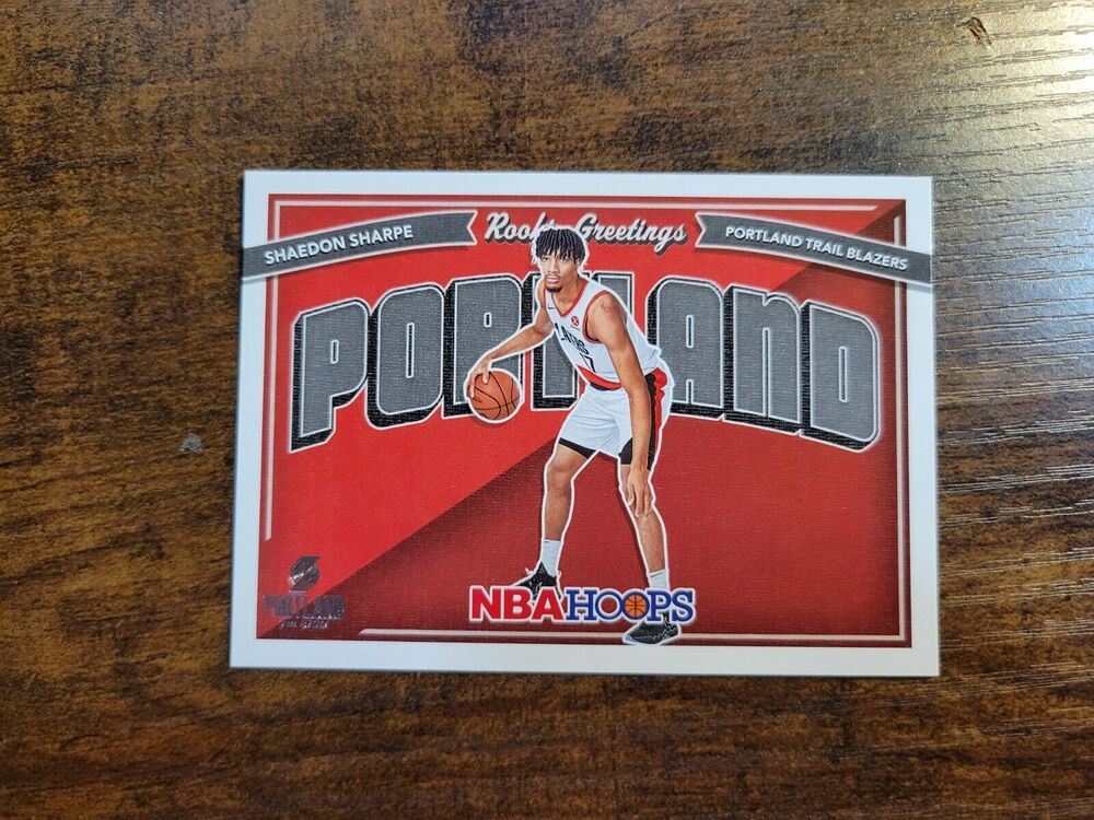 Shaedon Sharpe 2022-2023 Panini Hoops #7 - Rookie Greetings - Trail Blazers- NBA
